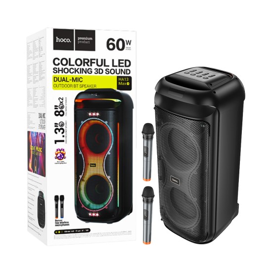 Hoco Portable Wireless Speaker HA13 Max Ramon with Dual Mic Black