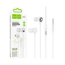 Hoco Wired Earphones M116 Benevolent with Microphone 3.5MM 1.2m White