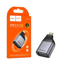 Hoco Adapter UA34 Type-C to VGA Metal Grey Hoco Adapter UA34 Type-C to VGA Metal Grey