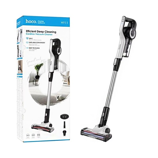Aspirador sem fio Hoco HY11 Escova Rotativa Portátil Branco