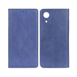 LEATHER FLIP COVER WITH INTERNAL POCKET FOR SAMSUNG GALAXY A03 CORE BLUE