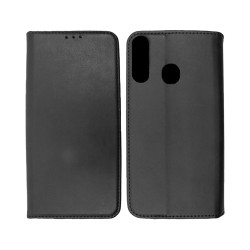 Leather Flip Cover with Internal Pocket For Huawei P30 Lite Black