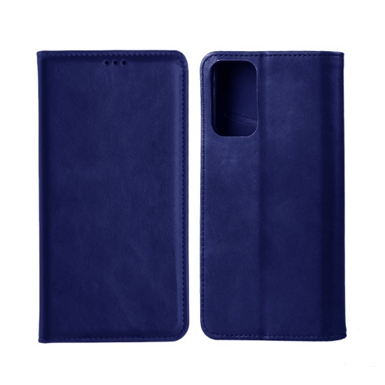 Leather Flip Cover with Internal Pocket For Xiaomi Redmi Note 10 5g Blue
