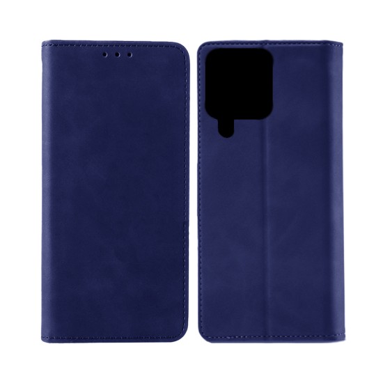 Leather Flip Cover with Internal Pocket For Samsung Galaxy A22 4g Blue Leather Flip Cover with Internal Pocket For Samsung Galaxy A22 4g Blue
