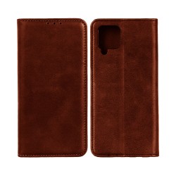 Leather Flip Cover with Internal Pocket For Samsung Galaxy A12 Brown Leather Flip Cover with Internal Pocket For Samsung Galaxy A12 Brown