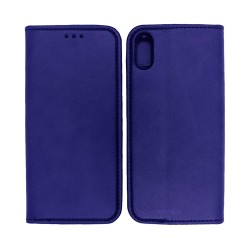 Leather Flip Cover with Internal Pocket for Apple iPhone X Blue Leather Flip Cover with Internal Pocket for Apple iPhone X Blue