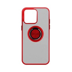 Case with Support Ring for Apple iPhone 15 Pro Smoked Red Case with Support Ring for Apple iPhone 15 Pro Smoked Red
