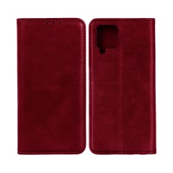 Leather Flip Cover with Internal Pocket For Samsung Galaxy A12 Red Leather Flip Cover with Internal Pocket For Samsung Galaxy A12 Red