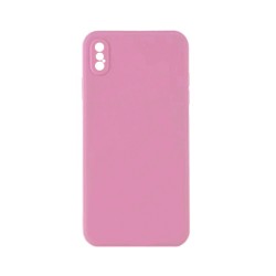 Funda de Silicona con Marco de Cámara para Apple iPhone X/XS Rosa