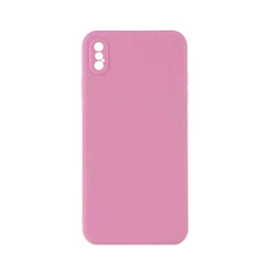 Capa de Silicone com Moldura de Câmera para Apple iPhone X/XS Rosa Capa de Silicone com Moldura de Câmera para Apple iPhone X/XS Rosa