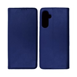 Leather Flip Cover with Internal Pocket for Samsung Galaxy A24 Blue Leather Flip Cover with Internal Pocket for Samsung Galaxy A24 Blue