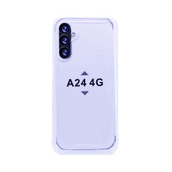 Capa de Silicone Dura com Moldura de Câmera para Samsung Galaxy A24 4G Transparente Capa de Silicone Dura com Moldura de Câmera para Samsung Galaxy A24 4G Transparente