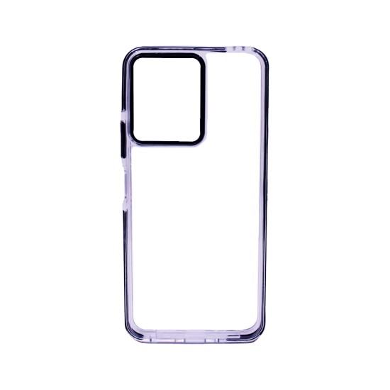 Transparent Hard Silicone Case for Xiaomi Redmi 13C/Poco C65 Black Transparent Hard Silicone Case for Xiaomi Redmi 13C/Poco C65 Black
