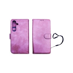 Leather Flip Cover with Internal Pocket for Samsung Galaxy S24 Plus Pink Leather Flip Cover with Internal Pocket for Samsung Galaxy S24 Plus Pink