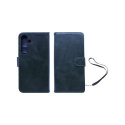 Leather Flip Cover with Internal Pocket for Samsung Galaxy S24 Plus Green