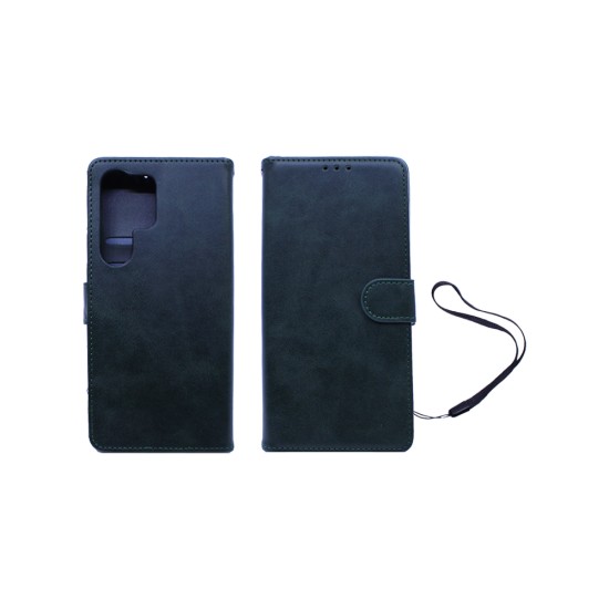 Leather Flip Cover with Internal Pocket for Samsung Galaxy S24 Ultra Green Leather Flip Cover with Internal Pocket for Samsung Galaxy S24 Ultra Green