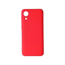 Capa de Silicone com Moldura de Câmera para Samsung Galaxy A04 Core Vermelho