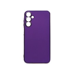 Capa de Silicone Designer com Moldura de Câmera para Samsung Galaxy A15 Roxo