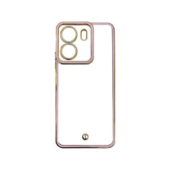 Funda de Silicona Transparente con Marco de Cámara para Xiaomi Redmi 13C 4G/Poco C65 Rosa Funda de Silicona Transparente con Marco de Cámara para Xiaomi Redmi 13C 4G/Poco C65 Rosa