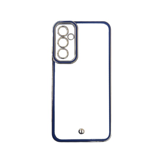 Funda de Silicona Transparente con Marco de Cámara para Samsung Galaxy A05S Azul Funda de Silicona Transparente con Marco de Cámara para Samsung Galaxy A05S Azul