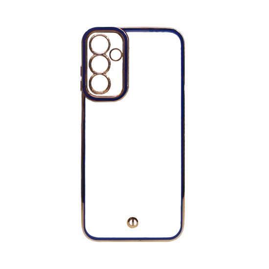 Transparent Silicone Case with Camera Shield for Samsung Galaxy A15 4G/5G Blue Transparent Silicone Case with Camera Shield for Samsung Galaxy A15 4G/5G Blue