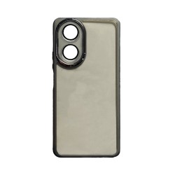 Capa de Silicone Transparente com Moldura de Câmera para Oppo A38 4G/A18 4G Preto Capa de Silicone Transparente com Moldura de Câmera para Oppo A38 4G/A18 4G Preto