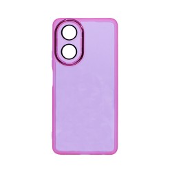 Capa de Silicone Transparente com Moldura de Câmera para Oppo A38 4G/A18 4G Rosa Capa de Silicone Transparente com Moldura de Câmera para Oppo A38 4G/A18 4G Rosa