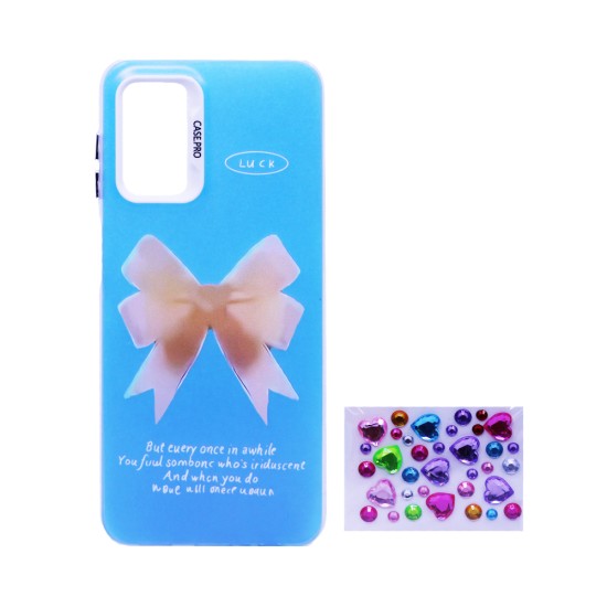 Designer Hard Case with Seperate Adhesive Stones for Samsung Galaxy A13 4G/5G Blue Designer Hard Case with Seperate Adhesive Stones for Samsung Galaxy A13 4G/5G Blue