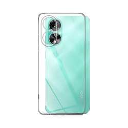 Funda de silicona suave con Marco de Cámara para Oppo A78 4G Transparente