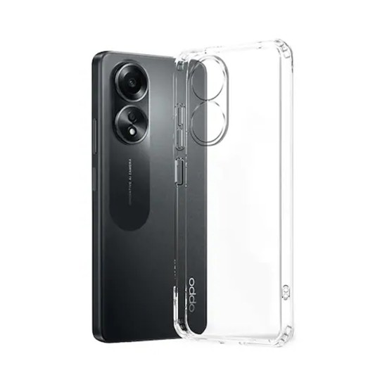 Soft Silicone Case with Camera Shield for Oppo A58 4G Transparent Soft Silicone Case with Camera Shield for Oppo A58 4G Transparent
