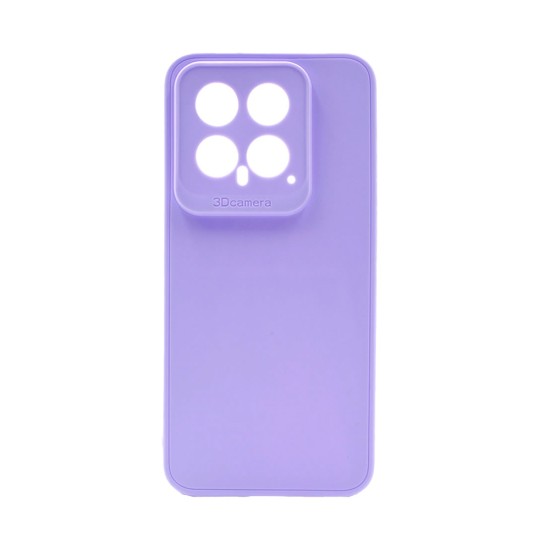 Soft Silicone Case with Camera Shield for Xiaomi 14 Purple Soft Silicone Case with Camera Shield for Xiaomi 14 Purple