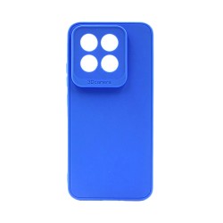 Funda de Silicona Suave con Marco de Cámara para Xiaomi 14 Pro Azul