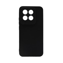 Funda de Silicona Suave con Marco de Cámara para Xiaomi 14 Pro Negro