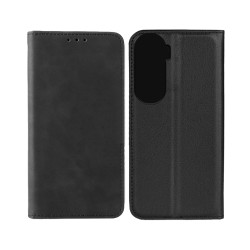 Leather Flip Cover with Internal Pocket for Huawei Honor 90 Lite Black Leather Flip Cover with Internal Pocket for Huawei Honor 90 Lite Black