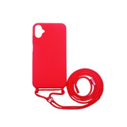 Silicone Case with String for Samsung Galaxy A05 Red Silicone Case with String for Samsung Galaxy A05 Red
