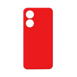 Funda de Silicona con Marco de Cámara para Oppo A38 4G/A18 Rojo