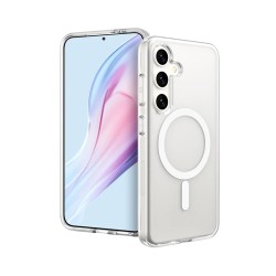 Magnetic Sillicone Case for Samsung Galaxy S25 Transparent Magnetic Sillicone Case for Samsung Galaxy S25 Transparent