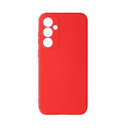 Funda de Silicona con Marco de Cámara para Samsung Galaxy S23 FE Rojo