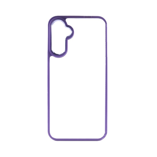Funda de Silicona Transparente para Samsung Galaxy A35 5G Púrpura Funda de Silicona Transparente para Samsung Galaxy A35 5G Púrpura