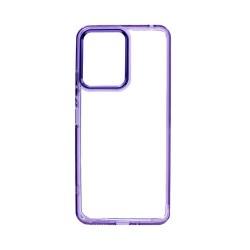 Capa de Silicone Transparente para Xiaomi Redmi Note 13 4G Roxo Capa de Silicone Transparente para Xiaomi Redmi Note 13 4G Roxo