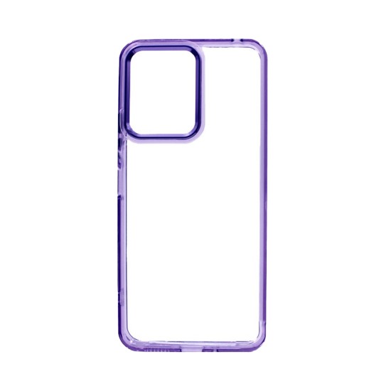 Funda de Silicona Transparente para Xiaomi Redmi Note 13 4G Púrpura Funda de Silicona Transparente para Xiaomi Redmi Note 13 4G Púrpura