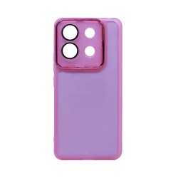 Capa de Silicone Transparente com Moldura de Câmera para Xiaomi Redmi Note 13 Pro 5G/Poco X6 5G Rosa Capa de Silicone Transparente com Moldura de Câmera para Xiaomi Redmi Note 13 Pro 5G/Poco X6 5G Rosa
