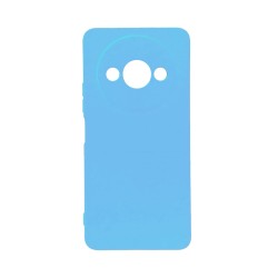 Funda de Silicona con Marco de Cámara para Xiaomi Redmi A3 Azul