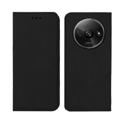 Leather Flip Cover with Internal Pocket for Xiaomi Redmi A3 Black Leather Flip Cover with Internal Pocket for Xiaomi Redmi A3 Black