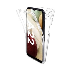 360º Silicon Case with Camera Shield for Samsung Galaxy A22 5G Transparent 360º Silicon Case with Camera Shield for Samsung Galaxy A22 5G Transparent