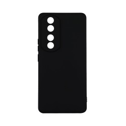 Funda de Silicona con Marco de Cámara para Huawei Honor 90 Negro