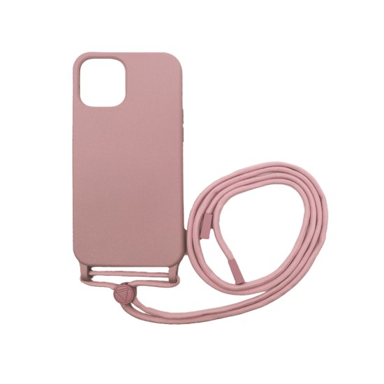 Silicone Case with String for Apple iPhone 11 Pink