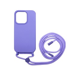 Silicone Case with String for Apple iPhone 14 Purple Silicone Case with String for Apple iPhone 14 Purple