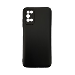 Capa de Silicone com Moldura de Câmera para Samsung Galaxy A03S Preto Capa de Silicone com Moldura de Câmera para Samsung Galaxy A03S Preto