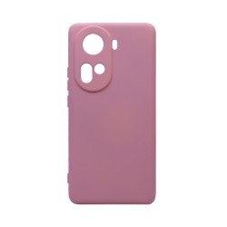 Capa de Silicone com Moldura de Câmera para Oppo Reno11 5G Rosa Capa de Silicone com Moldura de Câmera para Oppo Reno11 5G Rosa